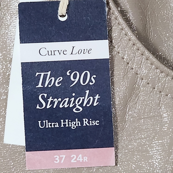 ABERCROMBIE & FITCH FAUX LEATHER THE 90s STRAIGHT ULTRA HIGH RISE SIZE 27/24R - Picture 6 of 10